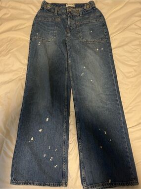 We The Free Blue Wide-Leg Jeans